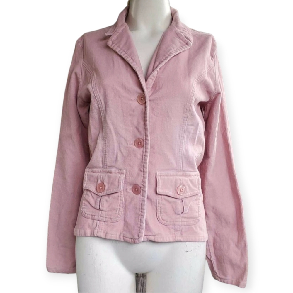 VTG Y2K So Real So Right Light Pink Corduroy Jacket / Jr. Size M or Small Woman